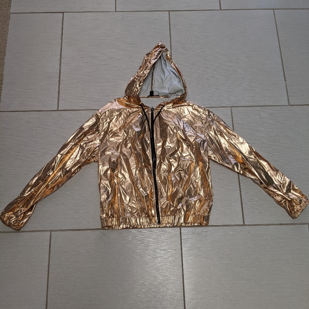 Metallic gold jacket, size large